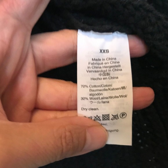 Madewell mockneck side button relaxed fisherman chunky knit sweater xxs - Picture 7 of 9